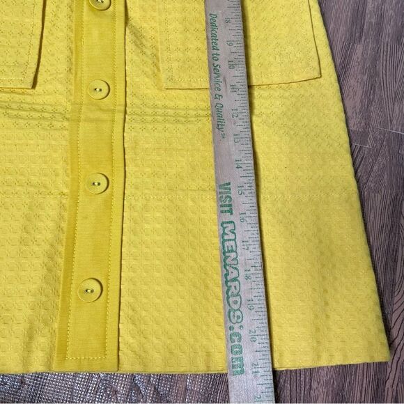 Marc by Marc Jacobs‎ Yellow A Line Belted Button Down Cargo Pocket Skirt Size 8 - Picture 7 of 7